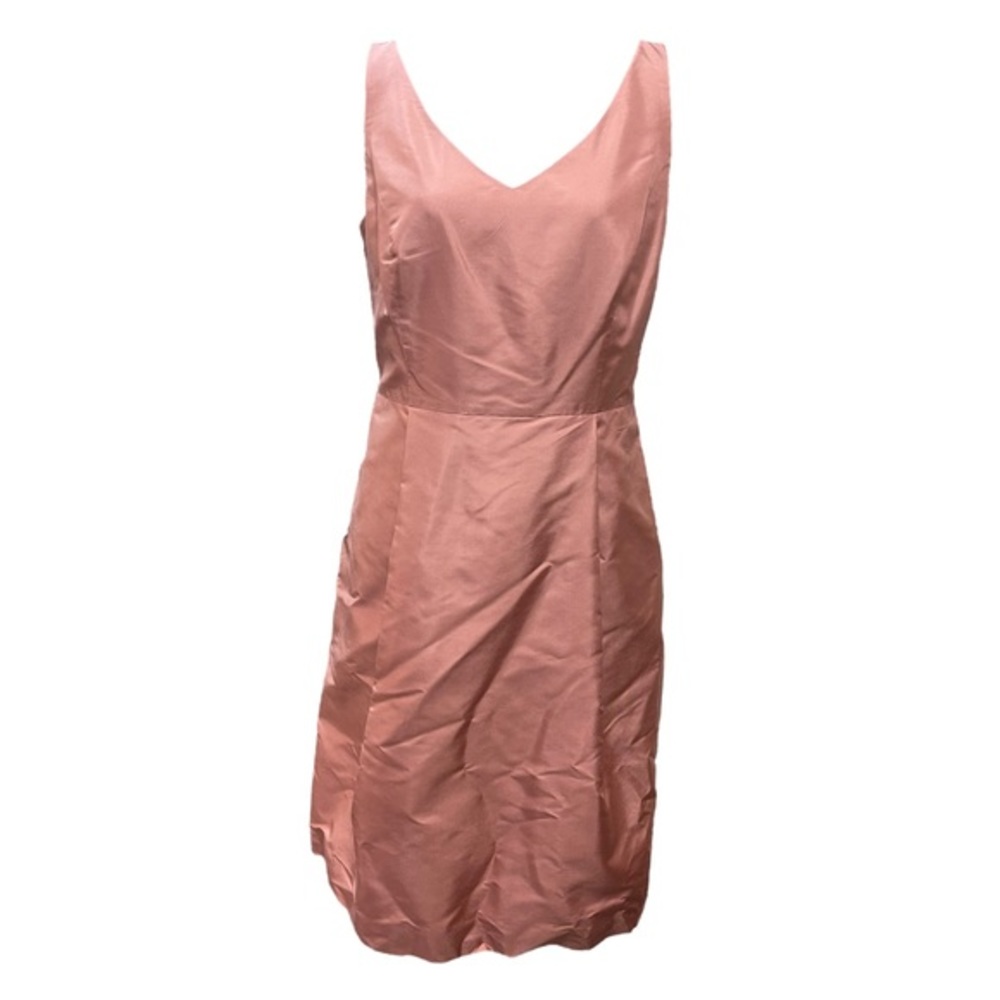 ANN TAYLOR Pink Raw Silk Dress Knee Length Size 8 NWT